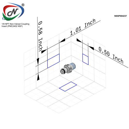 CPC Quick Connect & Disconnect Solutions 13400 1/8 NPT Non-Valved Acetal Coupling Insert (PMC2402 NSF) NSSP004237