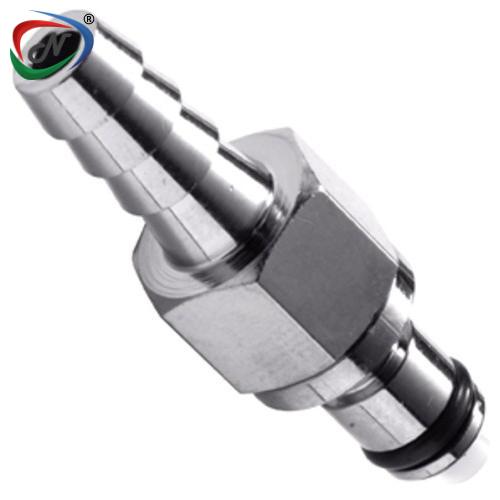 CPC Quick Connect & Disconnect Solutions 19600 1/4 Hose Barb Valved Chrome-Plated Brass Coupling Insert (MCD2204 NSF) NSSP004254