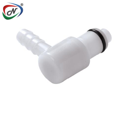 CPC Quick Connect & Disconnect Solutions 21600 1/4 Hose Barb Valved Elbow Acetal Coupling Insert (PLCD23004 NSF) NSSP004279