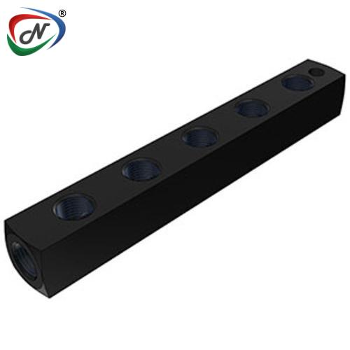 CPC Quick Connect & Disconnect Solutions 5 Port Anodized Aluminum Manifold 2M5 1/8" NPT NSSP004340