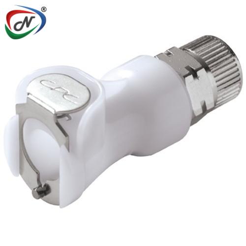 CPC Quick Connect & Disconnect Solutions PLCD130M8 32200 8mm PTF Valved In-Line Acetal Coupling  Body (PLCD130M8 NSF) NSSP004345