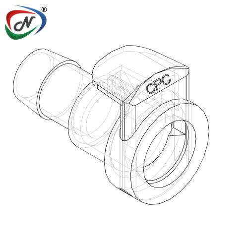 CPC Quick Connect & Disconnect Solutions MPC17006T03  3/8 Hose Barb Non-Valved In-Line Coupling Body NSSP007390