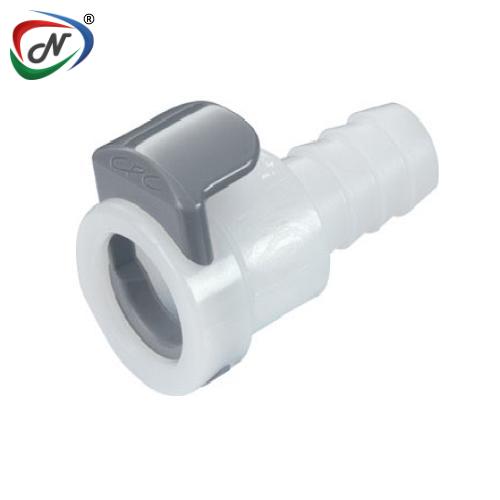 CPC Quick Connect & Disconnect Solutions 40800 3/8 In-Line Hose Barb Non-Valved Acetal (POM) Coupling Body (APC17006 NSF) NSSP004357