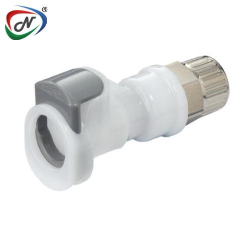 CPC Quick Connect & Disconnect Solutions 43300 3/8 PTF Valved In-Line Acetal (POM) Coupling Body with Shroud (APCD13006SH NSF) NSSP004371