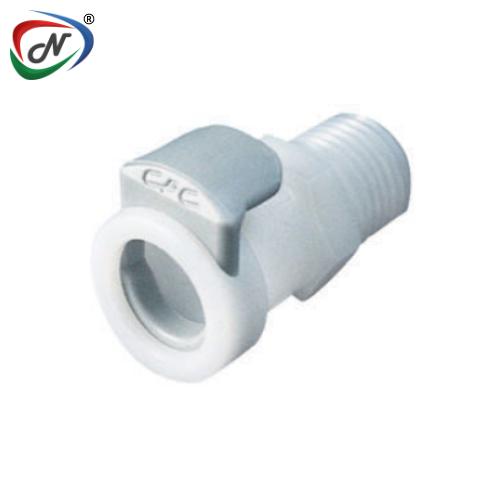 CPC Quick Connect & Disconnect Solutions 45600 1/4 MNPT Valved Acetal (POM) Coupling Body (APCD10004 NSF)  NSSP004377