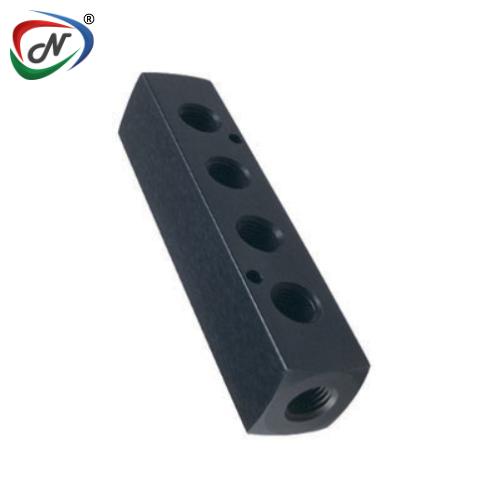 CPC Quick Connect & Disconnect Solutions 4M4 14 NPT 4 Port Anodized Aluminum Manifold NSSP004385
