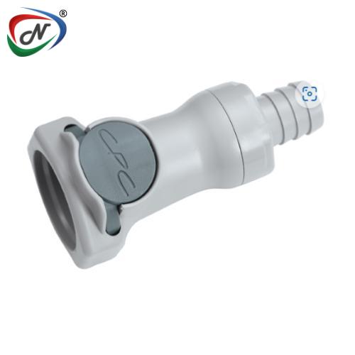 CPC Quick Connect & Disconnect Solutions 60700 1/2 Hose Barb Valved In-Line Polypropylene Coupling Body (HFCD17812 NSF) NSSP004392