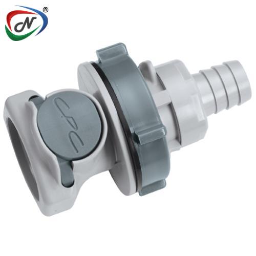 CPC Quick Connect & Disconnect Solutions 63900 1/2 Hose Barb Non-Valved Panel Mount Polypropylene Coupling Body (HFC16812 NSF) NSSP004419