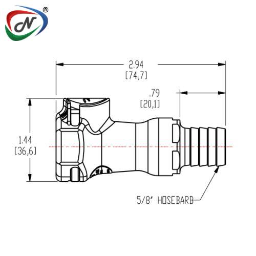 CPC Quick Connect & Disconnect Solutions 64900 5/8 Hose Barb Valved In-Line Polypropylene Body (HFCD171012 NSF) NSSP004421