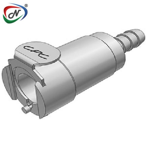 CPC Quick Connect & Disconnect Solutions 70800 1/4 Hose Barb Valved In-Line Chrome-plated Brass Coupling Body (LCD17004 NSF) NSSP004434