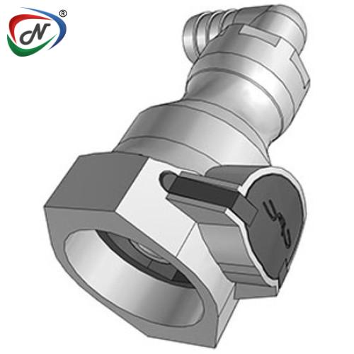 CPC Quick Connect & Disconnect Solutions 95100 1/2 HB Valved Elbow Polypro Molded  Grey Coupling Body FDA EPDM O-Ring (UDC) NSSP004524
