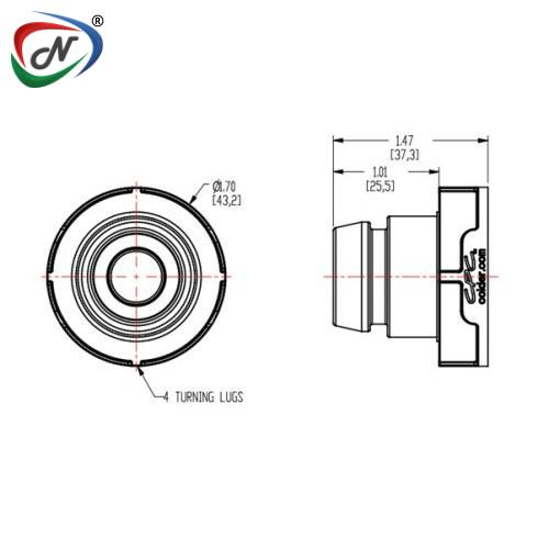 CPC Quick Connect & Disconnect Solutions 96401 38mm Valved Dispensing Acetal Cap with FDA Buna With Thread O-Ring (UDC) NSSP004532