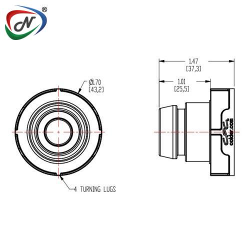 CPC Quick Connect & Disconnect Solutions 97400 38mm Valved Dispensing Acetal Cap with FDA EPDM O-Ring (UDC) NSSP004533