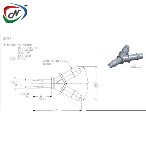 CPC Quick Connect & Disconnect Solutions AHY831 Y A-Barb Fitting, 1/4 NCPC329