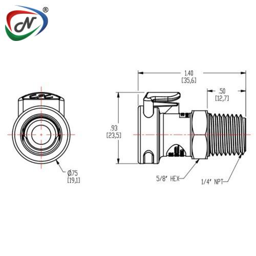 CPC Quick Connect & Disconnect Solutions APC10004 1/4 NPT Non-Valved Coupling Body NSSP003307