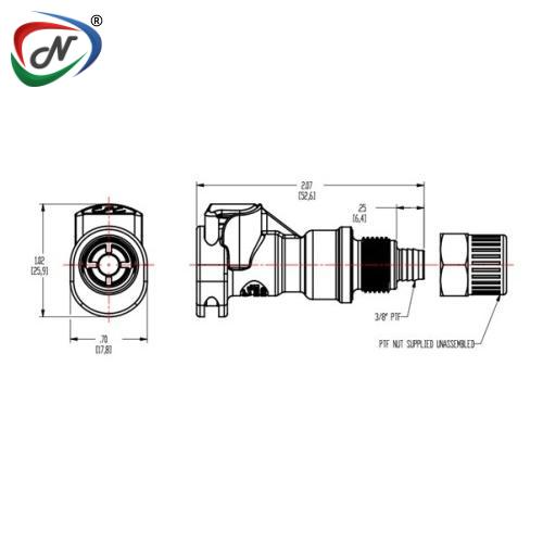 CPC Quick Connect & Disconnect Solutions APC13006SH 3/8 In-Line Coupling Body with Shroud NSSP004578