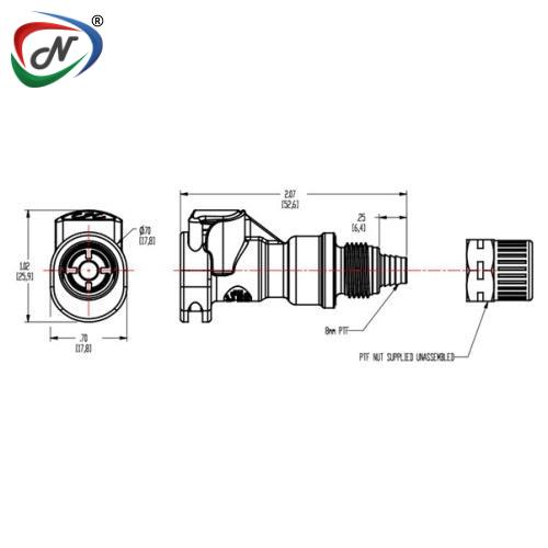CPC Quick Connect & Disconnect Solutions APC130M8SH 8mm PTF Coupling Body NSSP004579