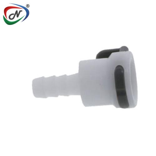 CPC Quick Connect & Disconnect Solutions APC17004MBLK 1/4 Hose Barb Non-Valved In-Line Acetal (POM) Coupling Body  NSSP004584