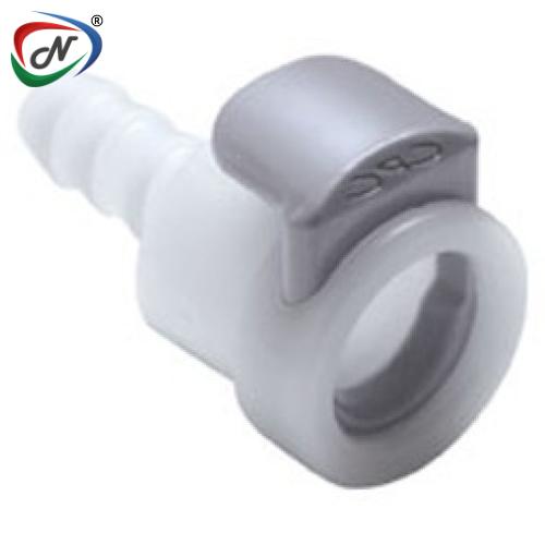 CPC Quick Connect & Disconnect Solutions APC17004SHBLU 1/4 In-Line Hose Barb  Acetal (POM) Coupling Body with Shroud NSSP004589