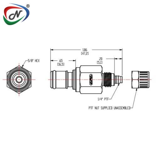 CPC Quick Connect & Disconnect Solutions APC20004 1/4 In-Line Compression Coupling Insert NCPC253