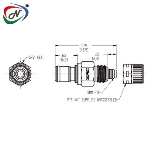 CPC Quick Connect & Disconnect Solutions APC200M8 8mm PTF Coupling Insert NCPC255