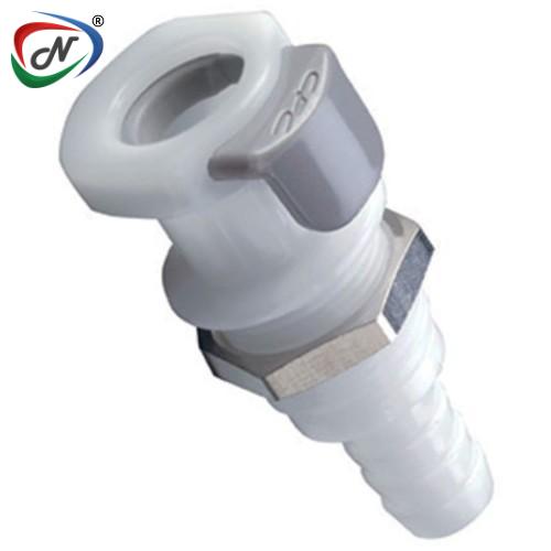 CPC Quick Connect & Disconnect Solutions APCD16006V 3/8 Hose Barb Valved Panel Mount Coupling Body NSSP004634