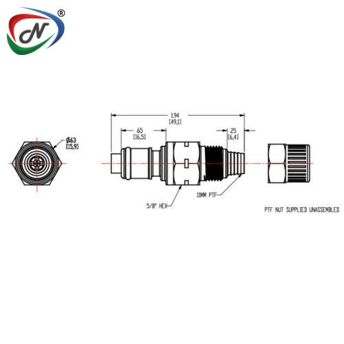 CPC Quick Connect & Disconnect Solutions APCD200M10 10mm PTF Valved In-Line Acetal (POM) Coupling Insert NSSP004642