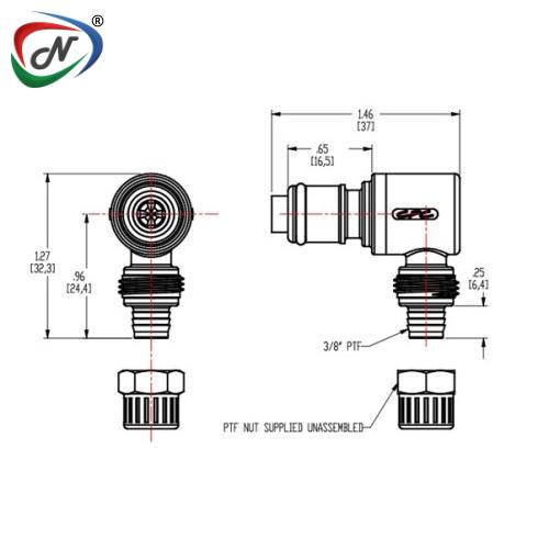 CPC Quick Connect & Disconnect Solutions APCD21006 3/8 PTF Valved Elbow Acetal (POM) Coupling Insert NSSP004647