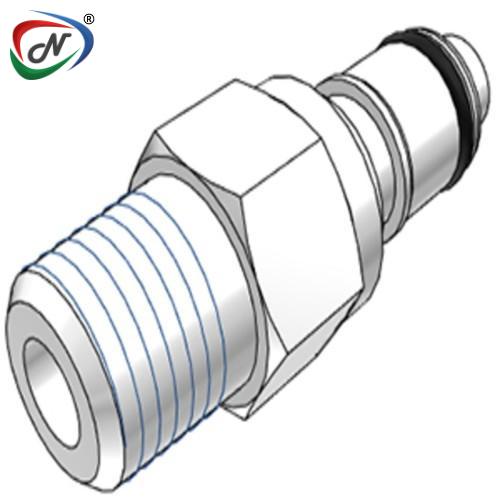 CPC Quick Connect & Disconnect Solutions APCD24004V 1/4 NPT Valved Acetal (POM) Coupling Insert FKM Seal NSSP004663