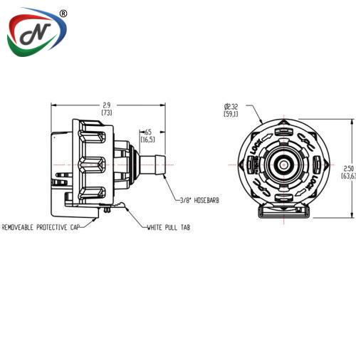 CPC Quick Connect & Disconnect Solutions AQC22006HT 3/8 Hose Barb Class VI Polycarbonate Coupling Insert- High Temperature NSSP007904