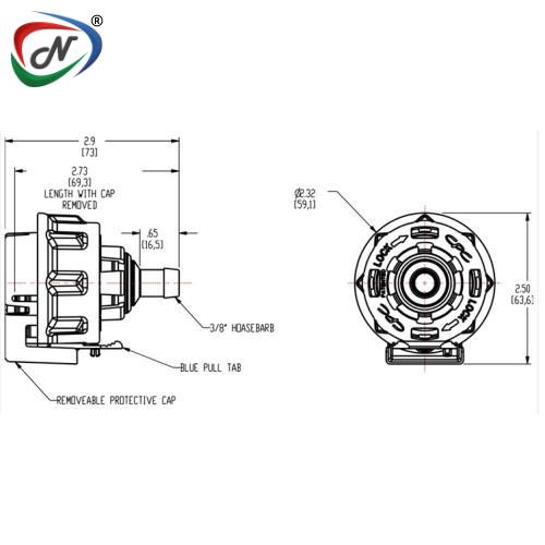 CPC Quick Connect & Disconnect Solutions AQC22006 3/8 Hose Barb Class VI Polycarbonate Coupling Insert NSSP007903
