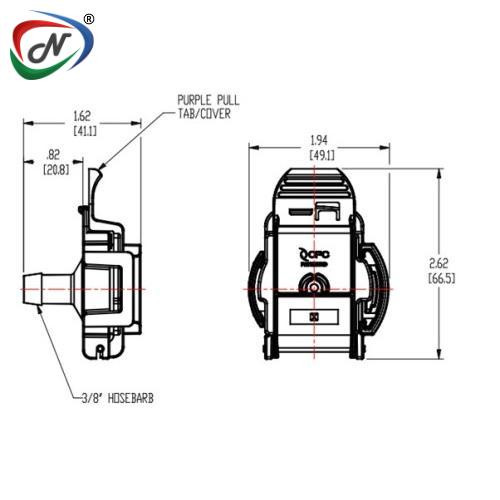 CPC Quick Connect & Disconnect Solutions AQG17106 3/8 Hose Barb AseptiQuik G Connector PPSU Body NSSP007927