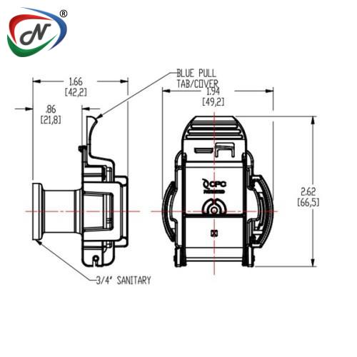 CPC Quick Connect & Disconnect Solutions AQG33012 3/4 Sanitary AseptiQuik G Connector NSSP007932