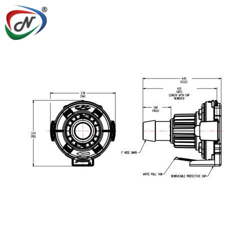 CPC Quick Connect & Disconnect Solutions AQX22016HT 1 Hose Barb AseptiQuik Insert, High Temperature NSSP007996