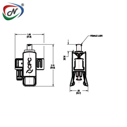 CPC Quick Connect & Disconnect Solutions CNX170LFHT MICROCNX CONNECTOR WITH FEMALE LUER NSSP008005