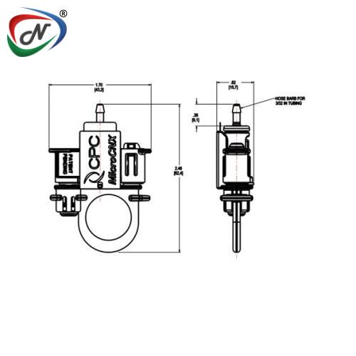 CPC Quick Connect & Disconnect Solutions CNX17103HT 3/32 Hose Barb MicroCNX Connector, ULT NSSP008008