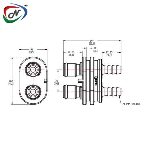CPC Quick Connect & Disconnect Solutions DPC22004 1/4 Hose Barb Non-Valved In-Line Coupling Insert NSSP004770