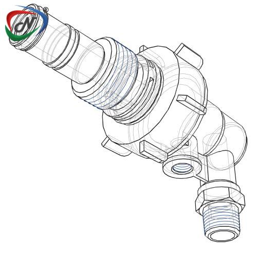 CPC Quick Connect & Disconnect Solutions DQPRO120208 1/2 MNPT Polypropylene Elbow Coupler NSSP004796