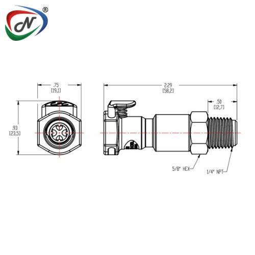 CPC Quick Connect & Disconnect Solutions EFCD10412 1/4 NPT Valved Coupling Body NSSP005019