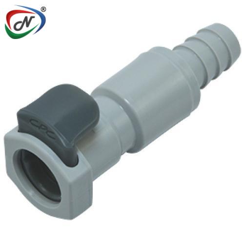CPC Quick Connect & Disconnect Solutions EFCX17612 3/8 Hose Barb Non-Valved In-Line Polypropylene Coupling Body NSSP005044