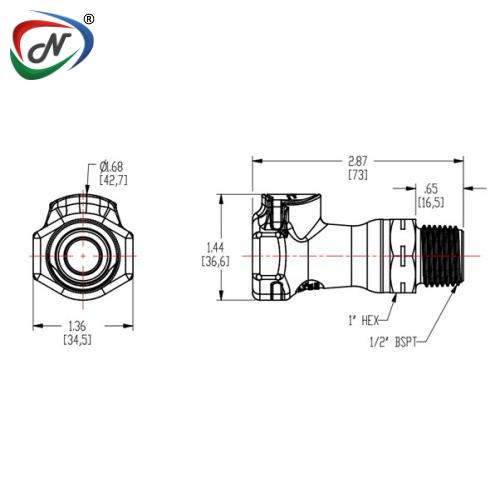 CPC Quick Connect & Disconnect Solutions FFC10835BSPT 1/2 BSPT Non-Valved Coupling Body NSSP005048