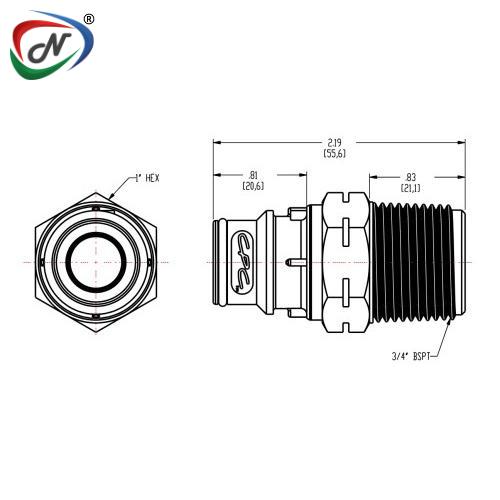 CPC Quick Connect & Disconnect Solutions FFC241235BSPT 3/4 BSPT Non-Valved Polysulfone Molded White Coupling Insert NSSP005055