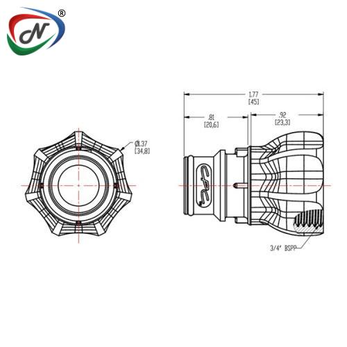 CPC Quick Connect & Disconnect Solutions FFC261235BSPP 3/4 BSPP Non-Valved Coupling Insert NSSP005059