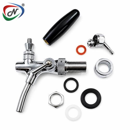 Nespl Flow Control Tap Chrome Plated, With Ring Spacer And Elbow Fitting With Long Handle NSSP007944