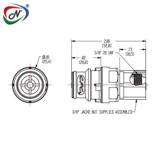 CPC Quick Connect & Disconnect Solutions HFC20612 3/8 JACO Non-Valved Coupling Insert NSSP005263