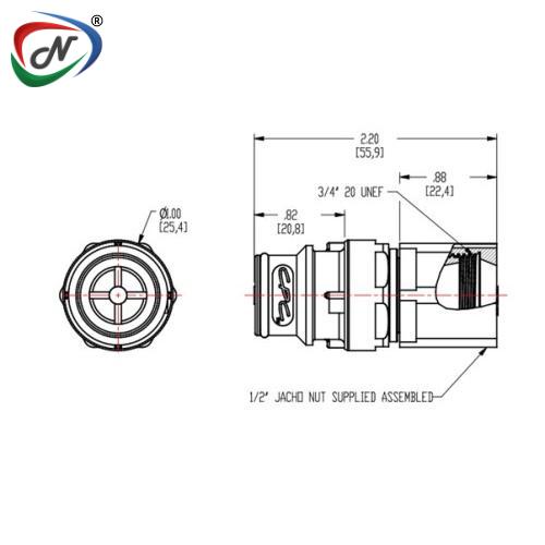 CPC Quick Connect & Disconnect Solutions HFC20812 1/2 Compression Non-Valved In-Line Insert NSSP005267