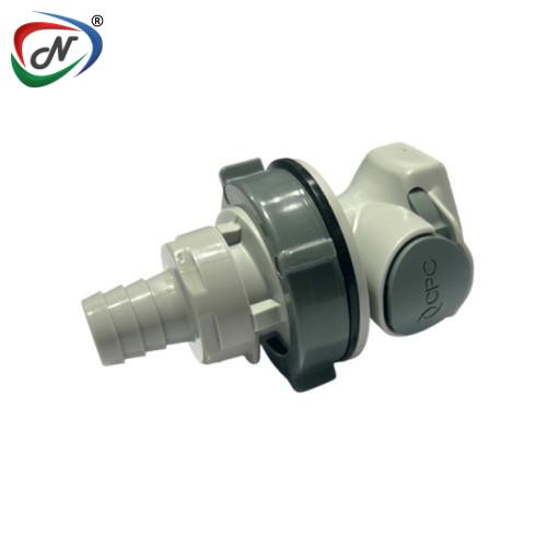 CPC Quick Connect & Disconnect Solutions HFCD16812 1/2 Hose Barb Valved Panel Mount Polypropylene Body NSSP005378