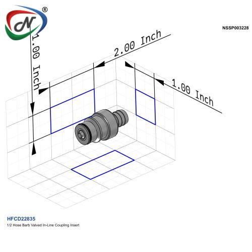 CPC Quick Connect & Disconnect Solutions HFCD22835 1/2 Hose Barb Valved In-Line Polysulfone Coupling Insert NSSP003228