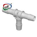CPC Quick Connect & Disconnect Solutions HT12-Tee Fitting, 3/8 HB X 3/8 HB X 3/8 HB, Natural Polypropylene NSSP003064