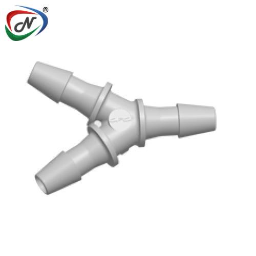 CPC Quick Connect & Disconnect Solutions HY4 Y Fitting, 1/8 HB X 1/8 HB X 1/8 HB, Natural Polypropylene NSSP005081